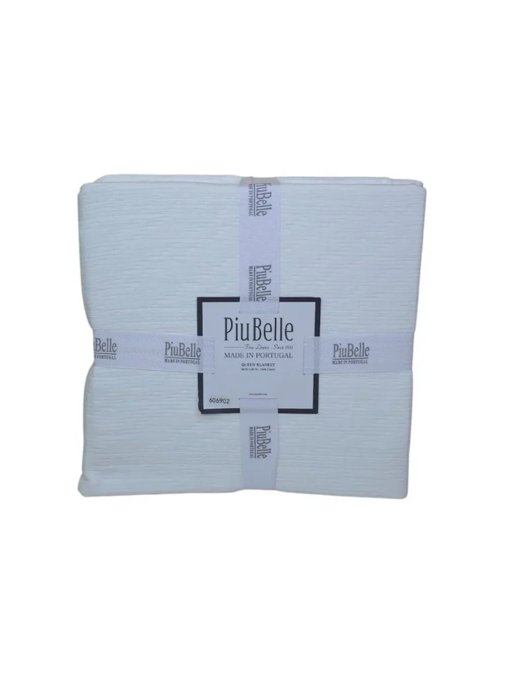 PiuBelle Queen Blanket 100% Cotton Lightweight 90x90 Coverlet Made In Portugal